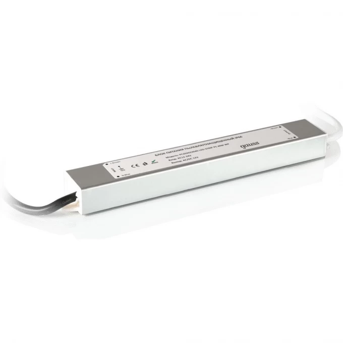Блок питания GAUSS для светодиодной ленты 40W 12V IP66 1/50 пылевлагозащищенный 202023040 Блок питания GAUSS для светодиодной ленты 40W 12V IP66 1/50 пылевлагозащищенный 202023040
