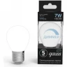 Лампа GAUSS 7W 4100К Е27 LED 1/10/100 шар диммируемая 105102207-D
