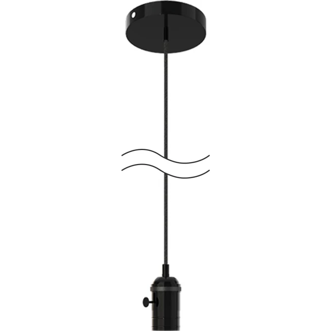 Светильник подвесной GAUSS DECOR черный E27, 1 м, 1/40 PL041